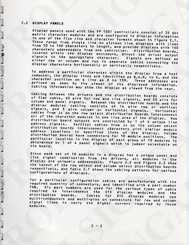 Page 2-2 - Display Panels. (Click / tap the X to close.)