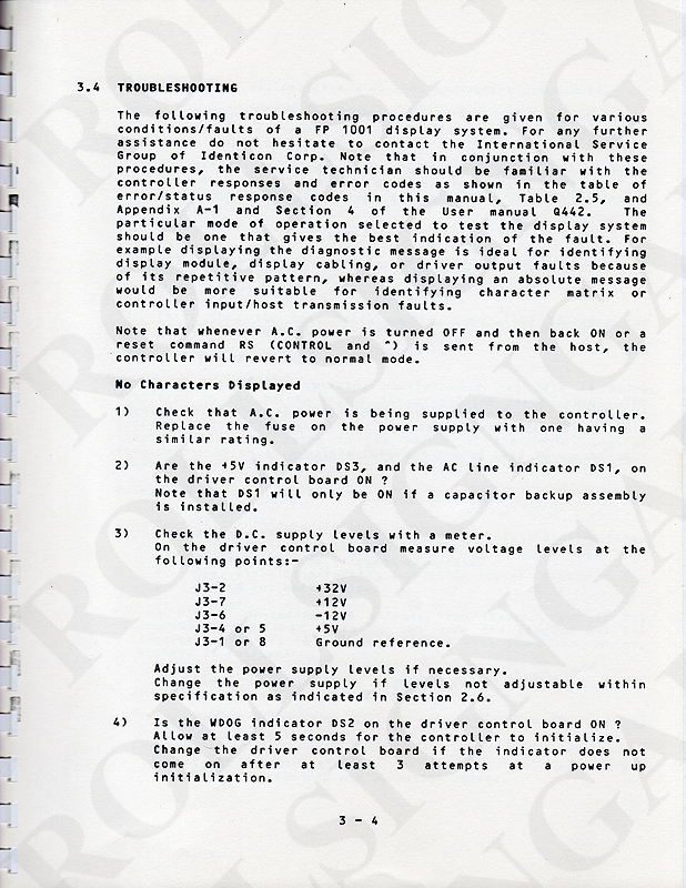 Page 3-4 - Troubleshooting, Part 1. (Click / tap the X to close.)