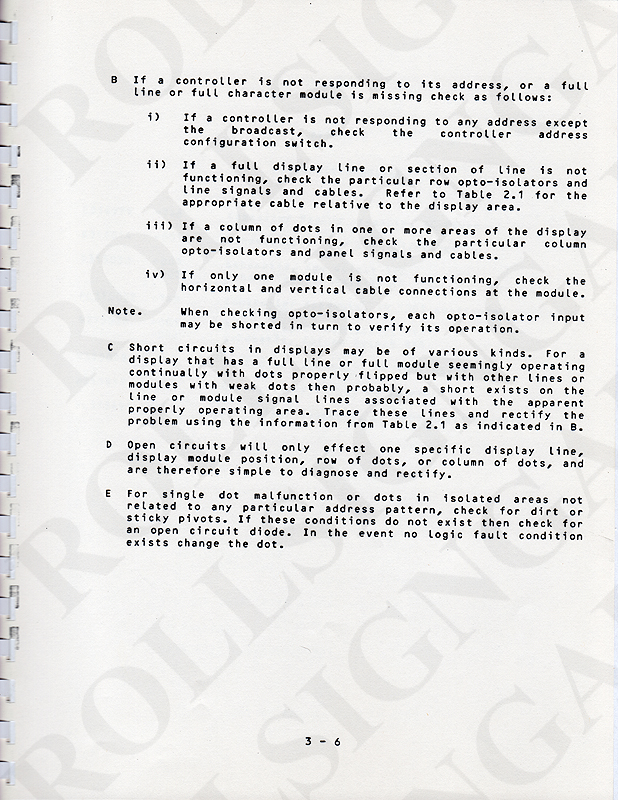 Page 3-6 - Troubleshooting, Part 3. (Click / tap the X to close.)