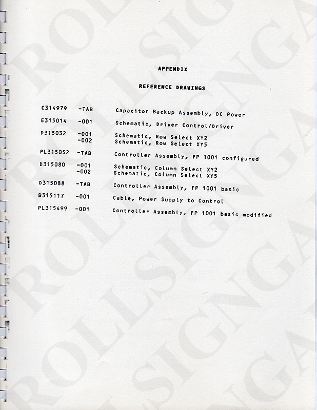 Appendix: Reference Drawings List. (Click / tap the X to close.)