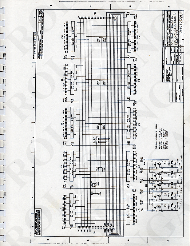 Drawing 6: Schematic Diagram, Column Select Solid State XY2. 315080-001 Rev. C. (Click / tap the X to close.)