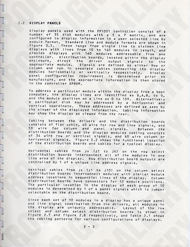 Page 2-2 - Display Panels. (Click / tap the X to close.)