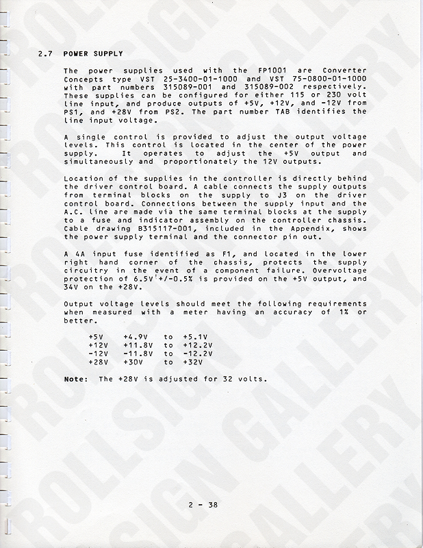 Page 2-38 - Power Supply. (Click / tap the X to close.)