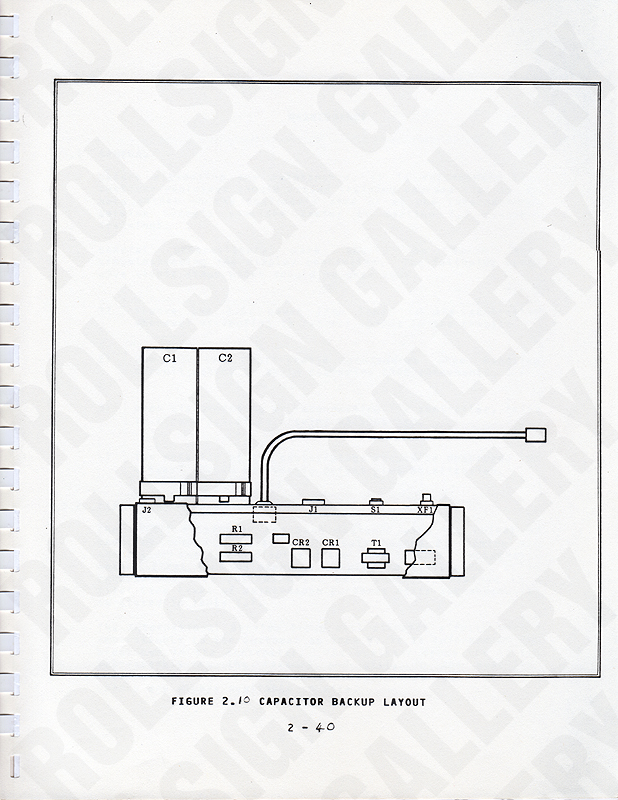 Page 2-40 - Figure 2.10, Capacitor Backup Layout. (Click / tap the X to close.)