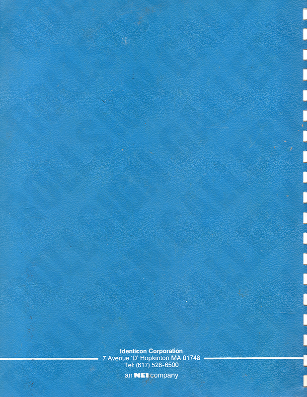 Identicon Corp. / FP1001 Display Controller - Outside, Back Cover Page. (Click / tap the X to close.)